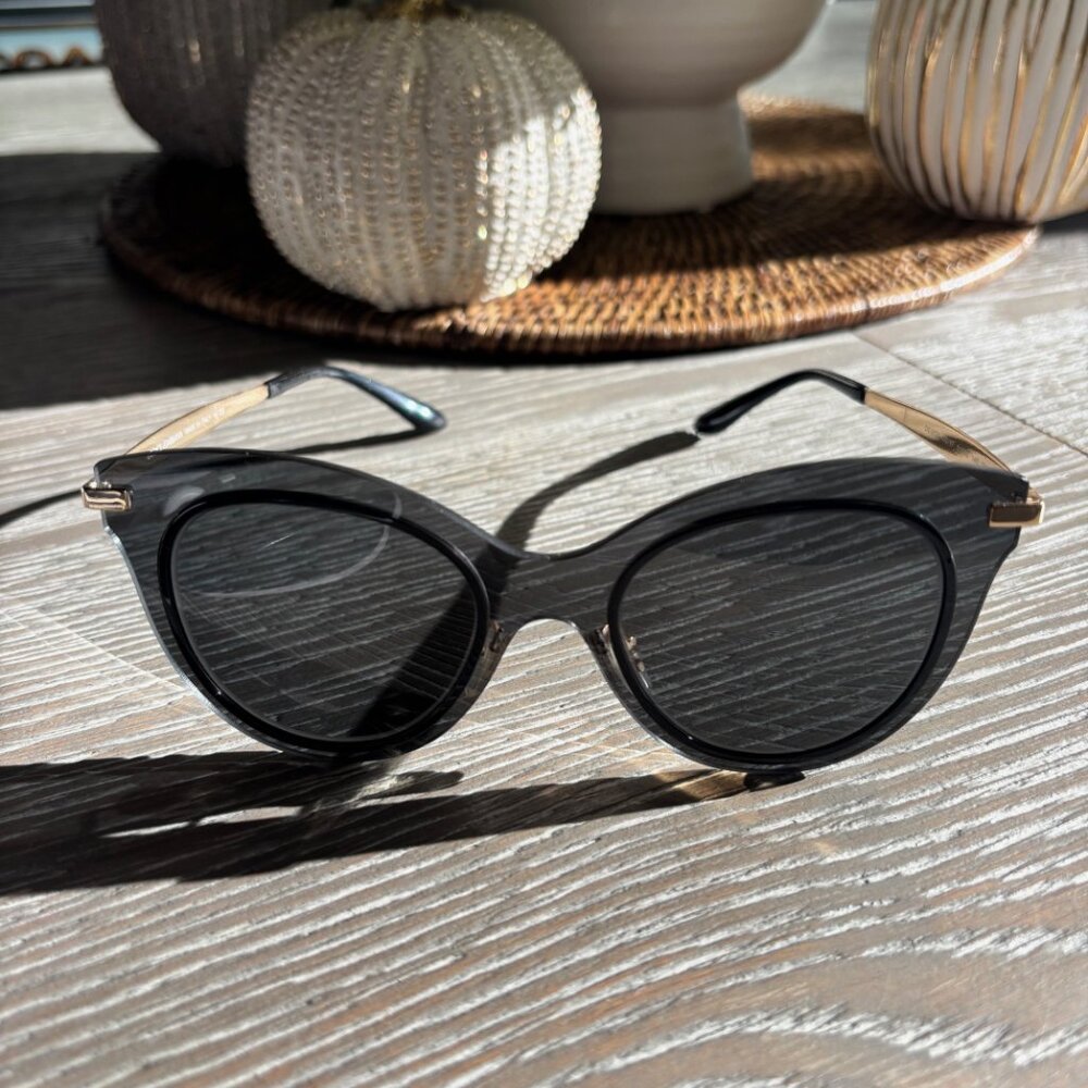 Dolce & Gabbana Cat Eye DG2172 02/87 Gray Gold Translucent Sunglasses Italy - Picture 2 of 8